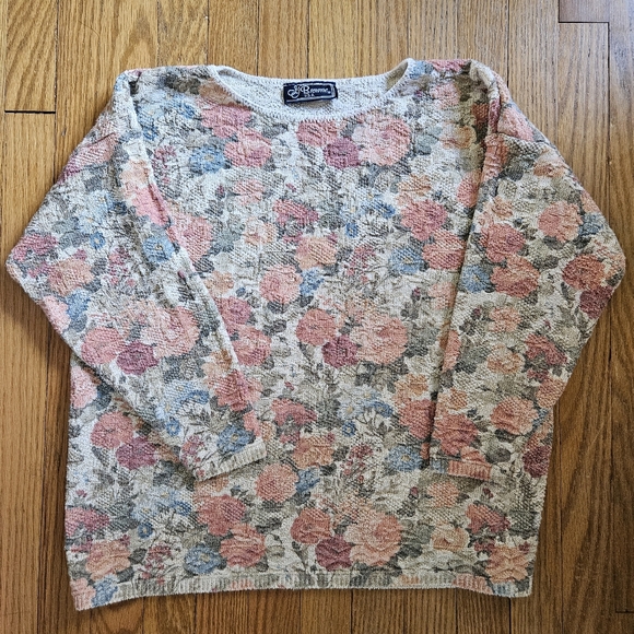 Vintage JJ Browne Floral Knit Sweater with Metallic Detailing - Picture 8 of 8